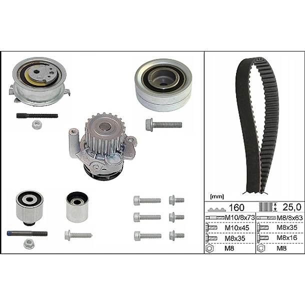 KIT DISTRIBUCION AMAROK INA+ BOMBA INA ORIGEN ALEMANIA 2