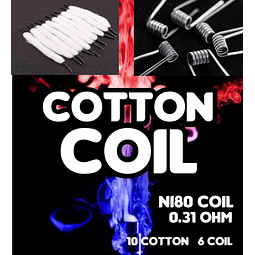 Cotton coil , 10 algodón + 6 resistencia