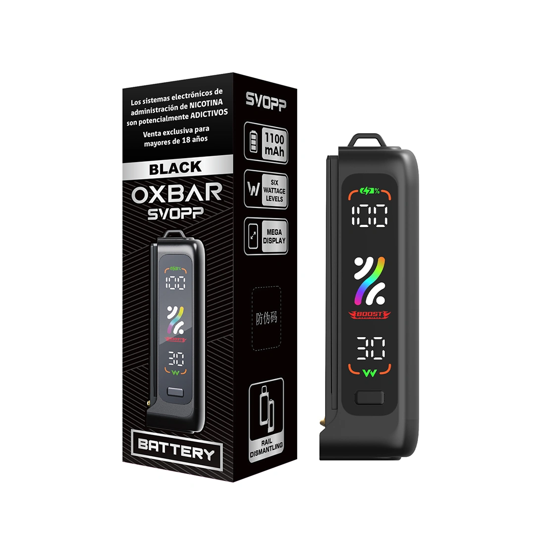 Oxbar Svopp – Batería Black 1100 mah  1