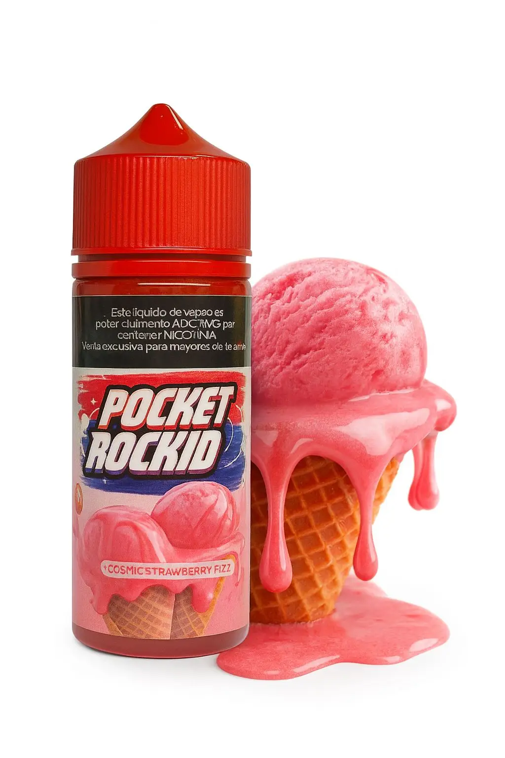 Pocket Rockid – Cosmic Strawberry Fizz 100ml 1