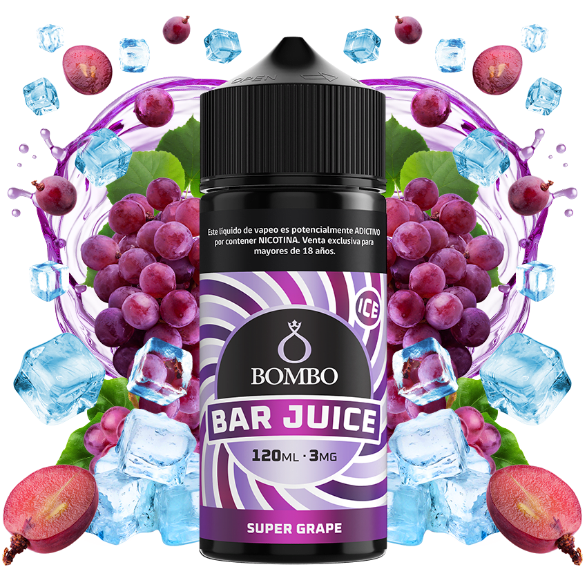 Bombo Bar Juice Super Grape 120ml - Uvas ice  1