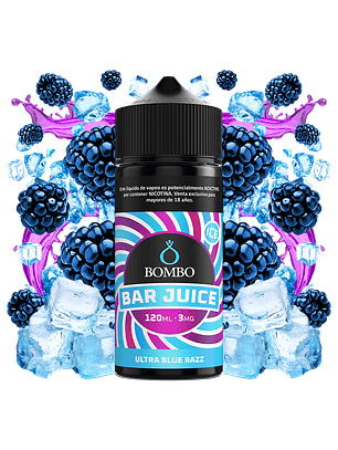 Bombo Bar Juice Ultra Blue Razz 120ml - Frambuesa Azul ice 