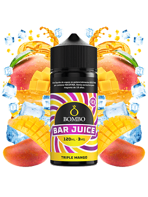 Bombo Bar Juice Triple Mango 120ml - Mango ice 
