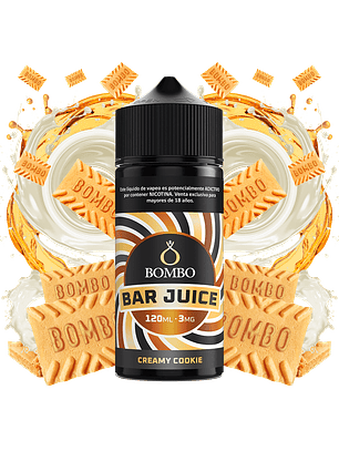 Bombo Bar Juice Creamy Cookie 120ml - Galleta Rellena