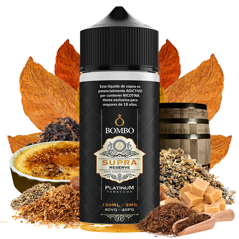 Bombo Supra Reserve Platinum Tobaccos 120ml - Tabaco RY4 1