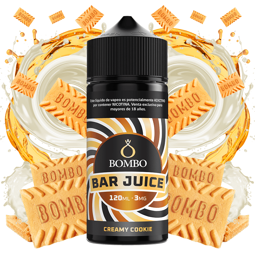 Bombo Bar Juice Creamy Cookie 120ml - Galleta Rellena 1