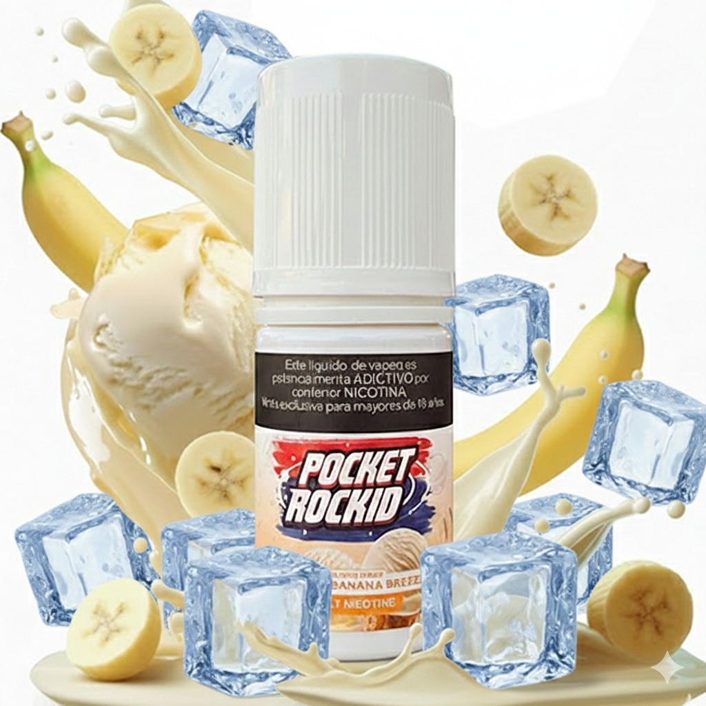 Pocket RockID Salt – Nebula Banana Freeze SALNIC 30ML 1