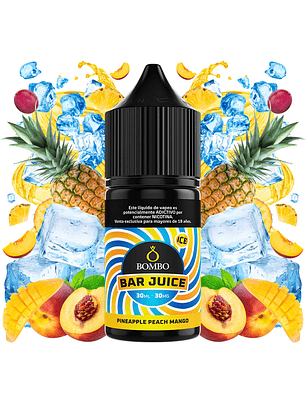 Bombo Bar Juice Pineapple Peach Mango Ice Salt 30ml - Piña, Melocotón y Mango