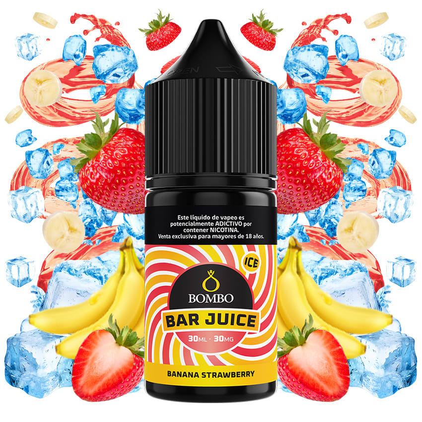 Bombo Bar Juice Banana Strawberry Ice Salt 30ml - Banana Frutilla ice  1