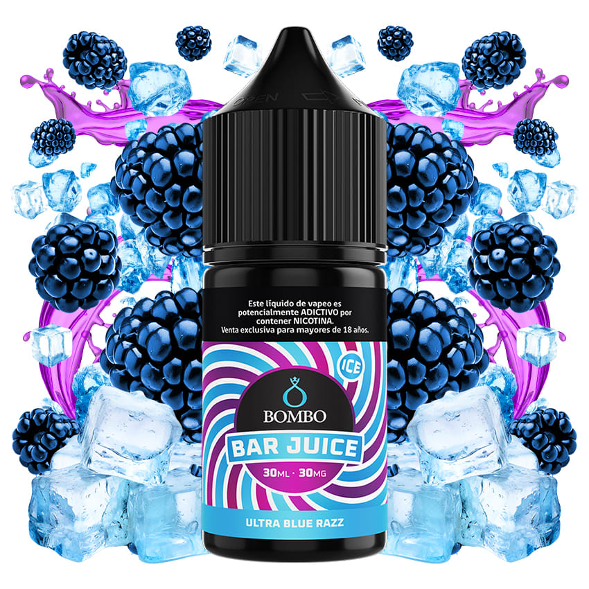Bombo Bar Juice Ultra Blue Razz Salt 30ml - Frambuesa Azul 1