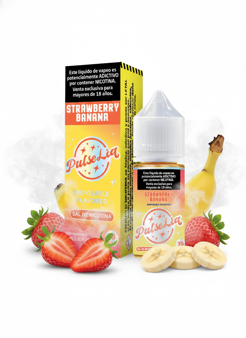 PulseLiq By Strawberry Banana Salt 30ML - Frutilla Banana 1