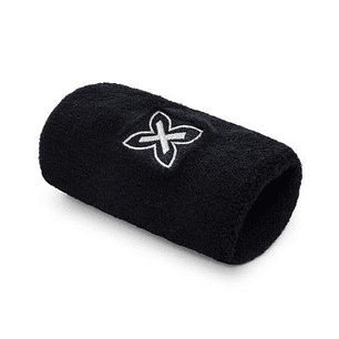 MUÑEQUERA MUNICH NEGRA BLANCO  LOGO