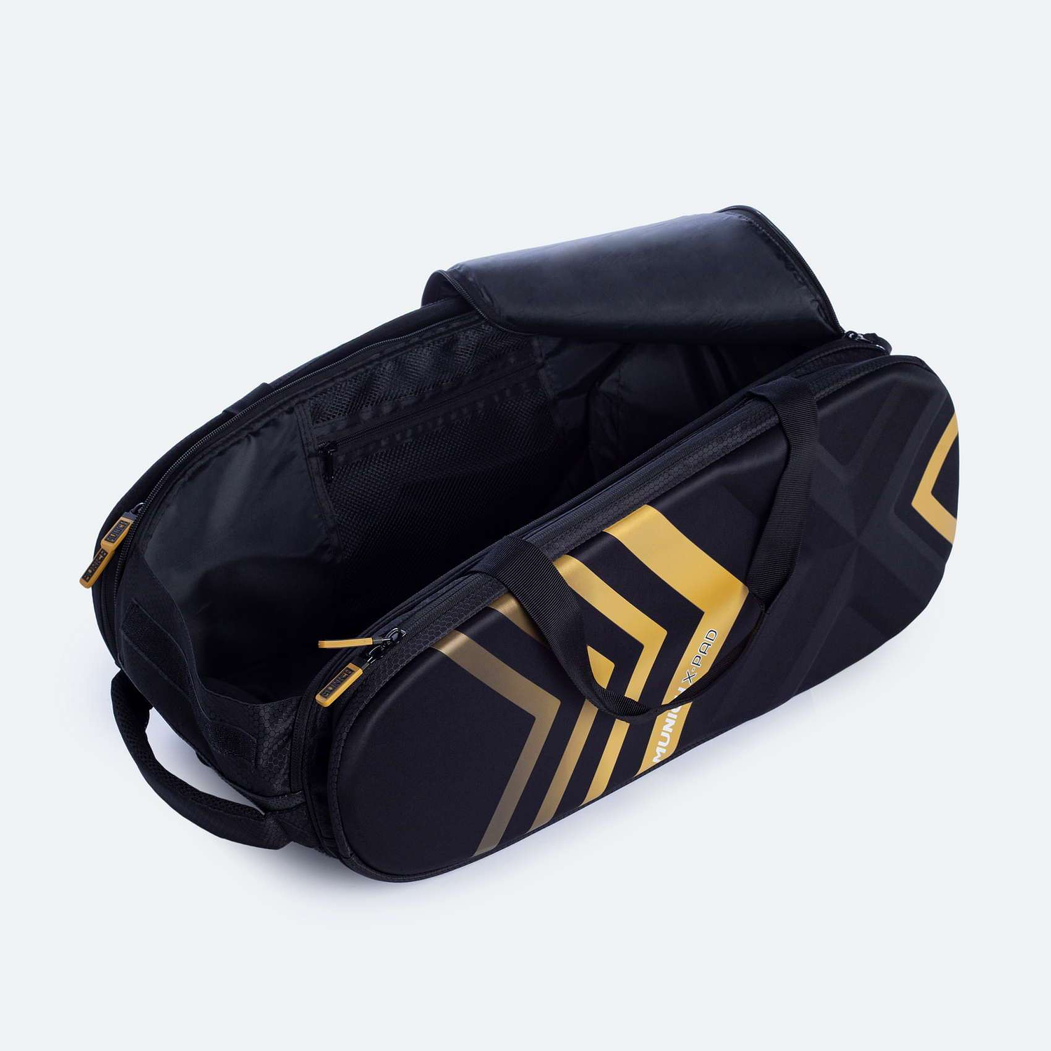 BOLSO MUNICH RACKET BAG NEGRO-DORADO 2