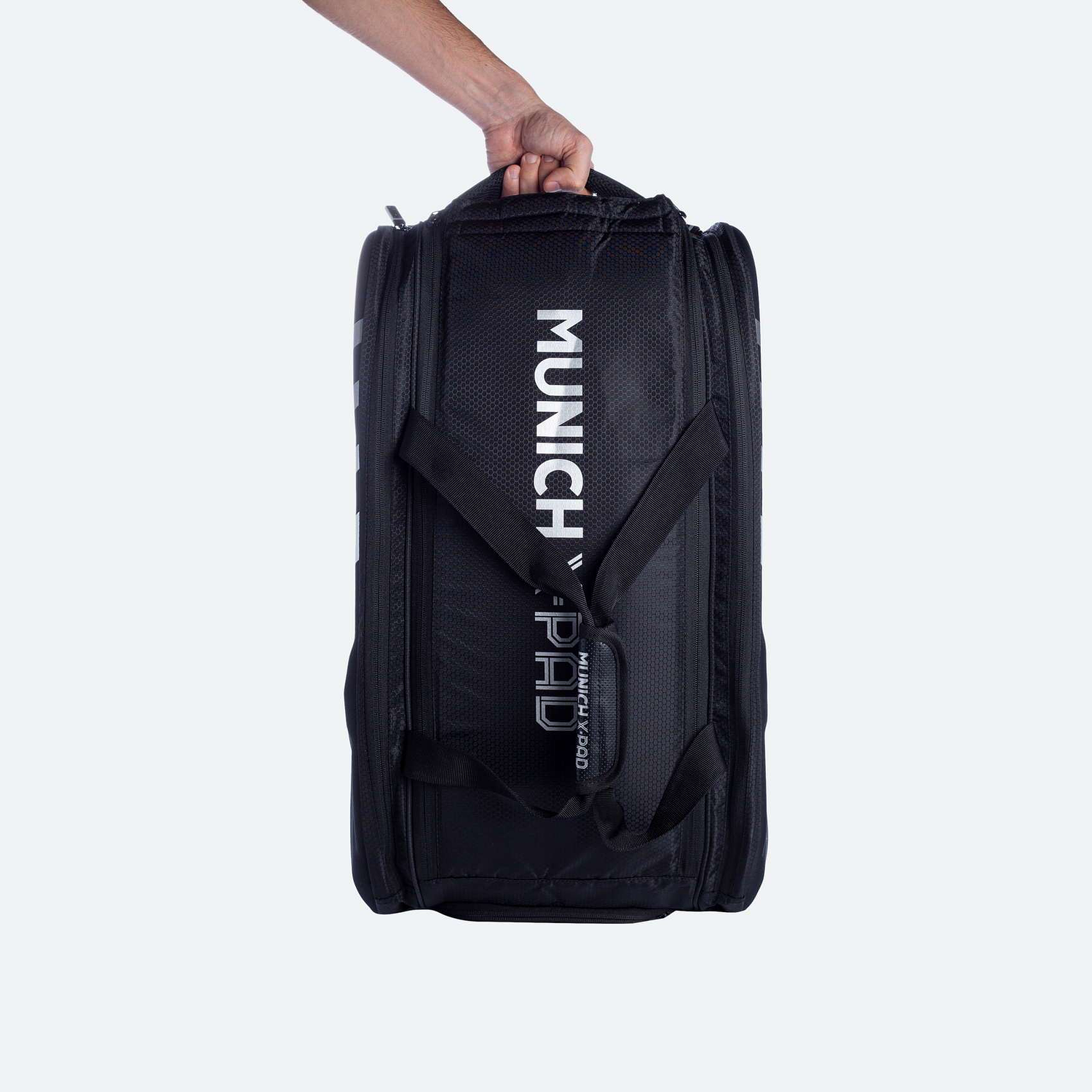 BOLSO MUNICH RACKET BAG NEGRO-SILVER 4