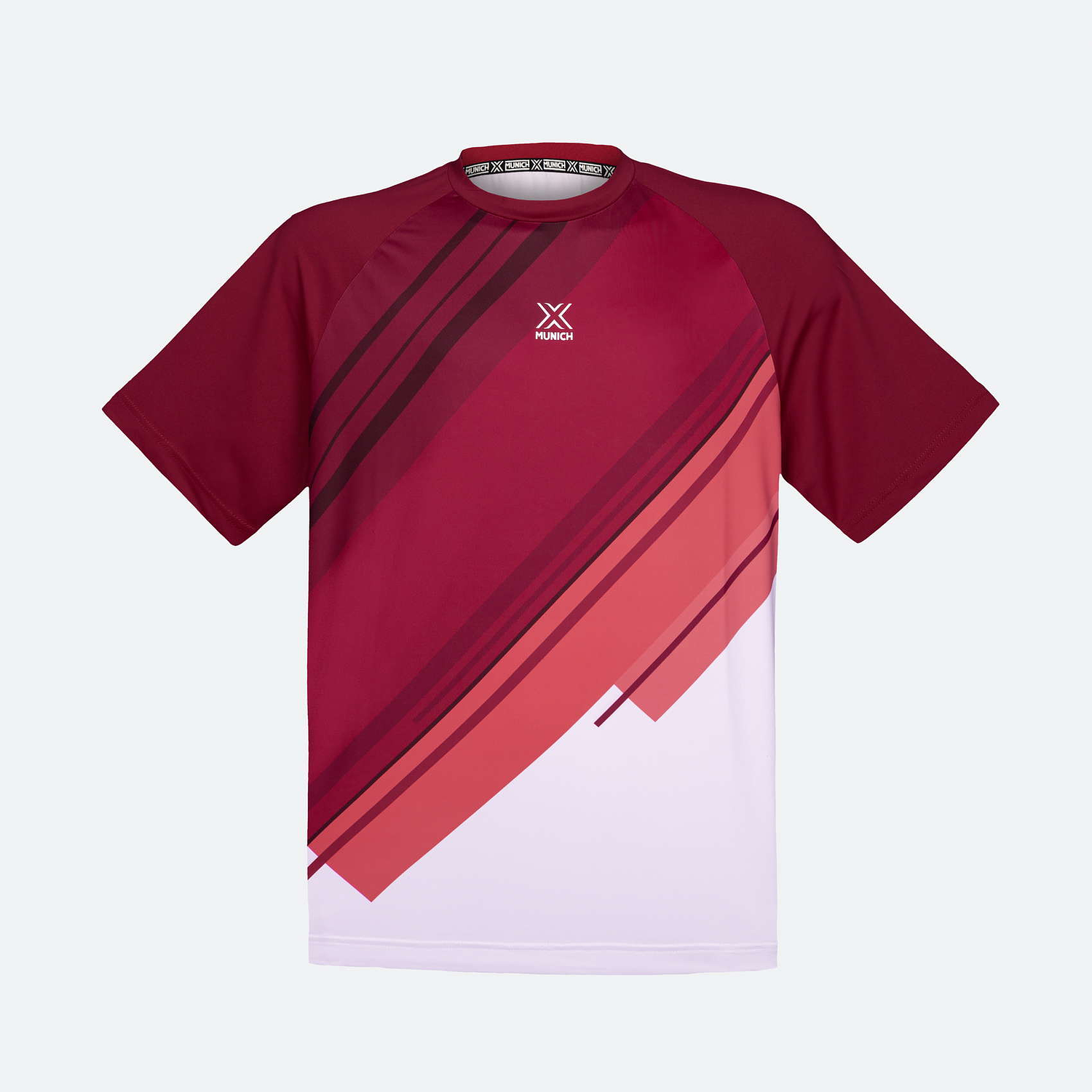 POLERA MUNICH MAN STRIPES FUCSIA 2