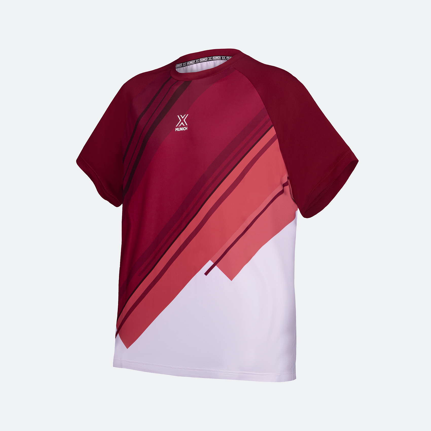 POLERA MUNICH MAN STRIPES FUCSIA 1