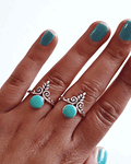 ANILLO TURQUESA ESPIGA 925°