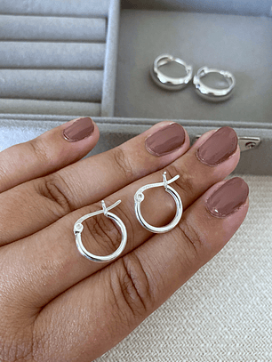 MINI ARGOLLAS LISAS 925