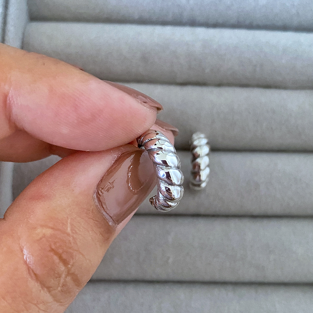 SEMI ARGOLLAS ENROSCADAS GRUESA 925 1