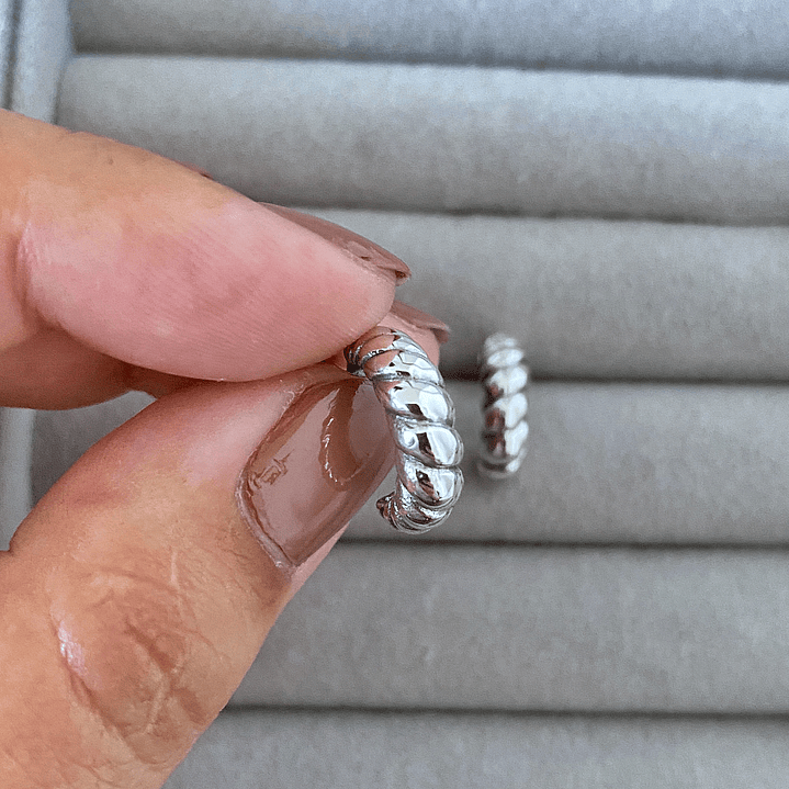 SEMI ARGOLLAS ENROSCADAS GRUESA 925 1