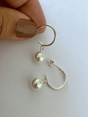 SEMI ARGOLLAS PERLA 925