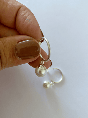 SEMI ARGOLLAS PERLA 925