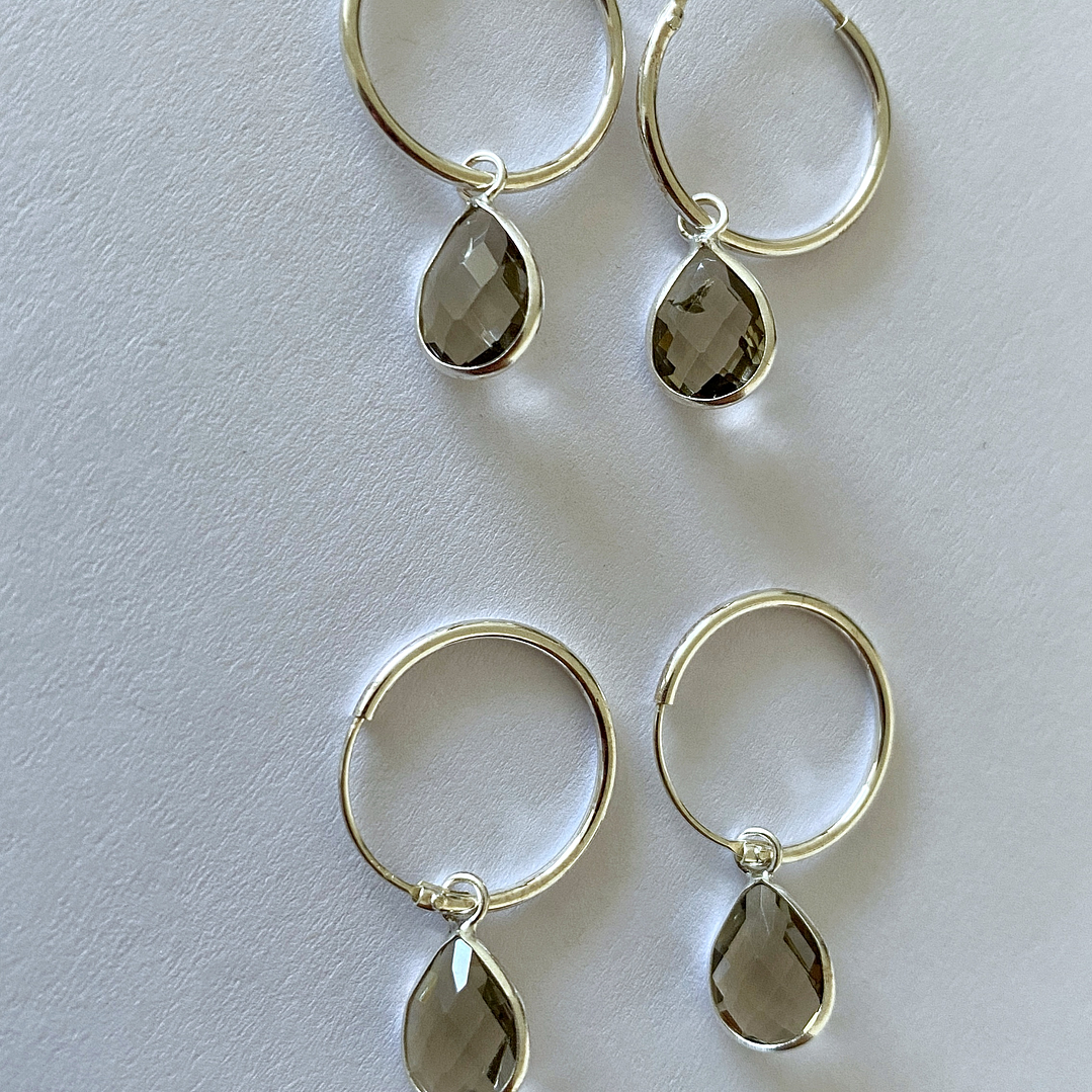 ARGOLLAS CRISTAL GOTAS 925 1