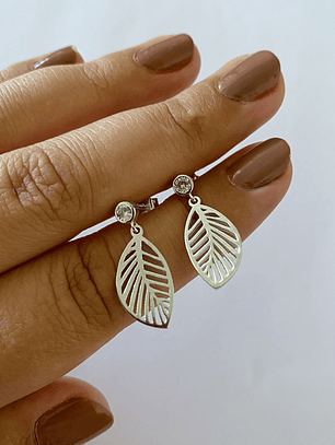 AROS HOJA CIRCON 925