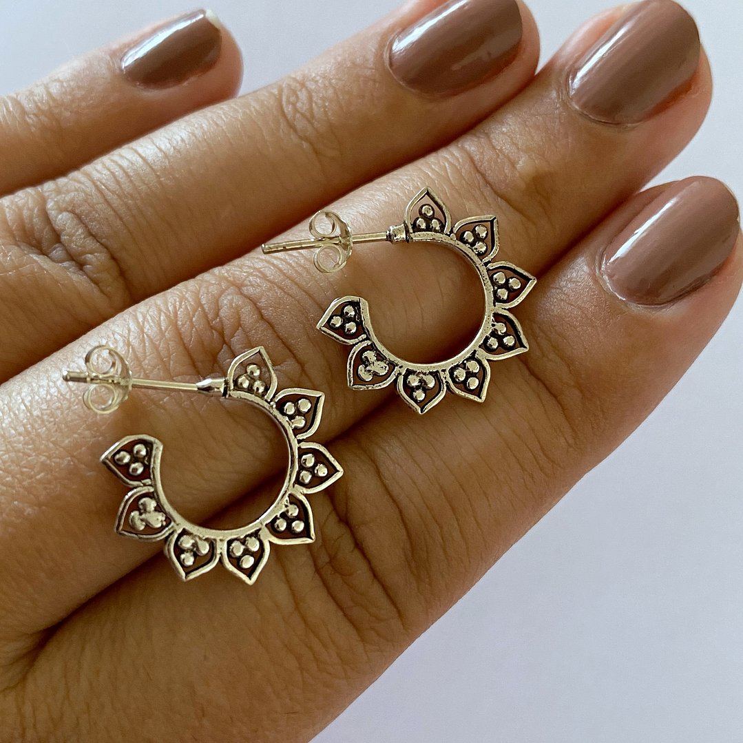 AROS ETNICOS PETALO 925 1