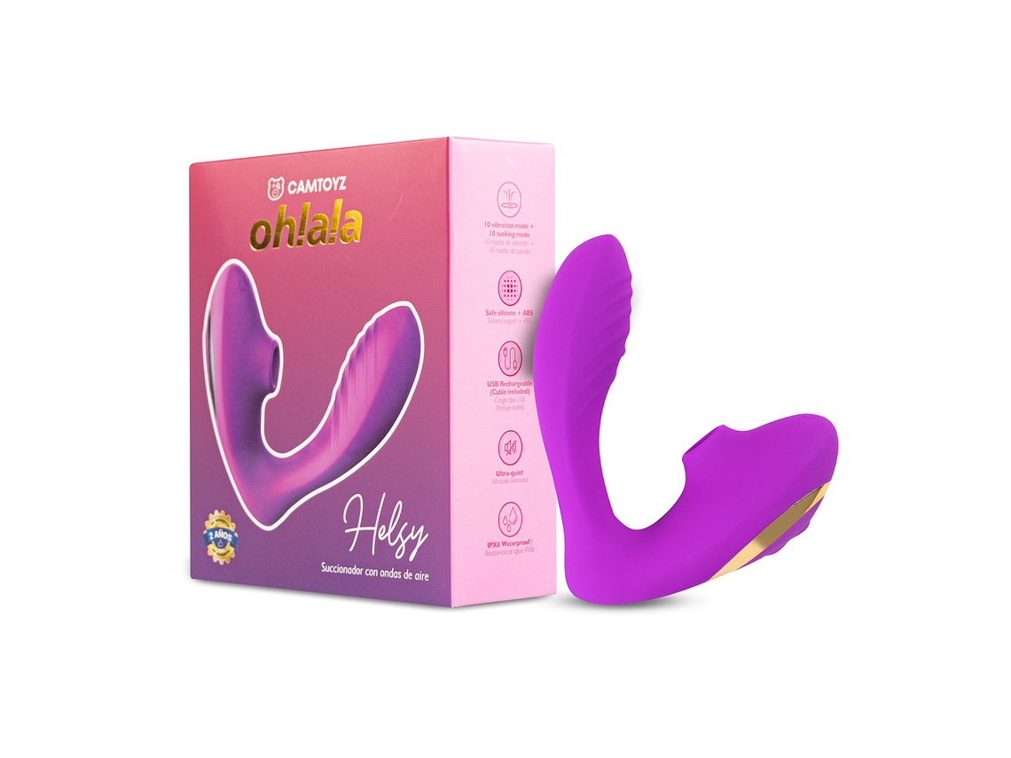 Helsley — Vibrador y succionador 2 en 1 para estimulación completa 2