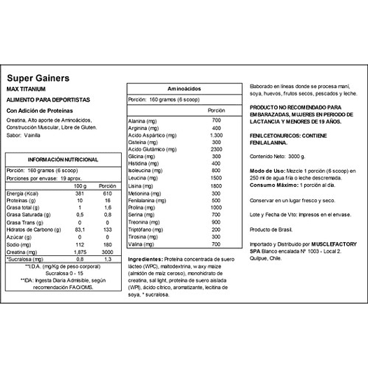 SUPER GAINERS 3KG 2