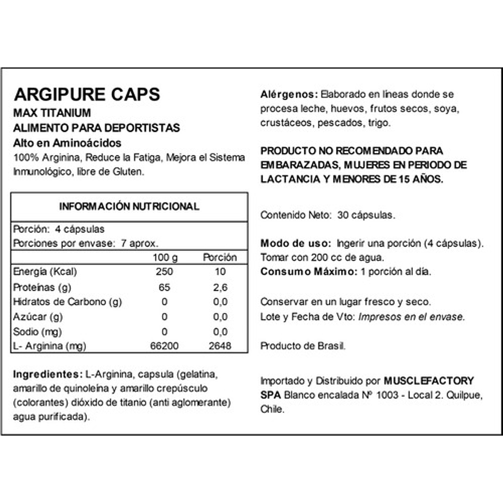 ARGIPURE 30 CAPS