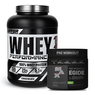 WHEY PERFORMANCE KIFFER + PRE ENTRENO EGIDE SABOR LIMON