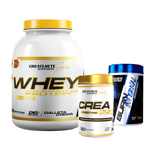 PROTEINA WHEY 5LBS + CREATINA 250G + TERMOGÉNICO BURN INFERNAL 60 SERVICIOS 2