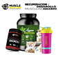 VEGAN PROTEIN 1KG + CREATINA MUSCLEFACTORY 300GR + SHAKER Y MUESTRA DE REGALO - Miniatura 1