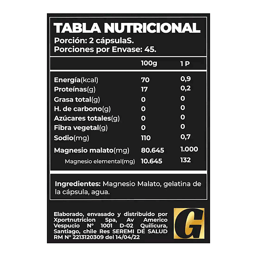 MAGNESIO MALATO 45 SERV. GREATLHETE 2
