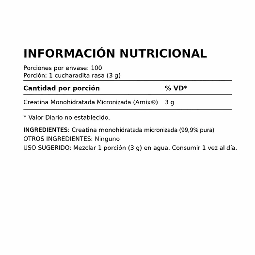 CREATINA MONOHIDRATADA MICRONIZADA 300G AMIX 2