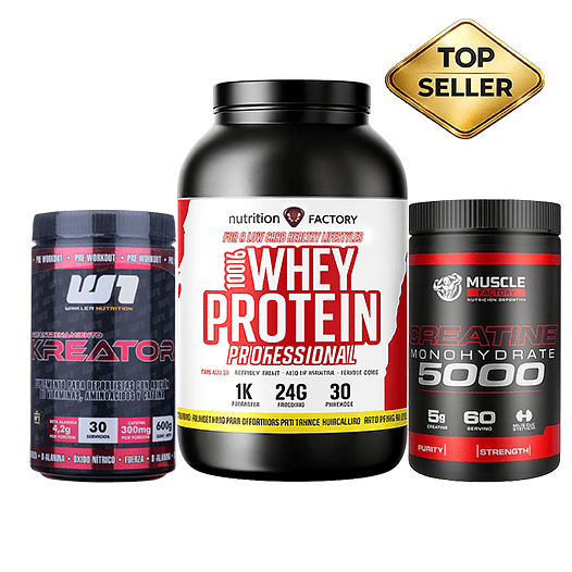 100% WHEY PROTEIN PROFESSIONAL + PRE KREATOR + CREATINA 300GR  1