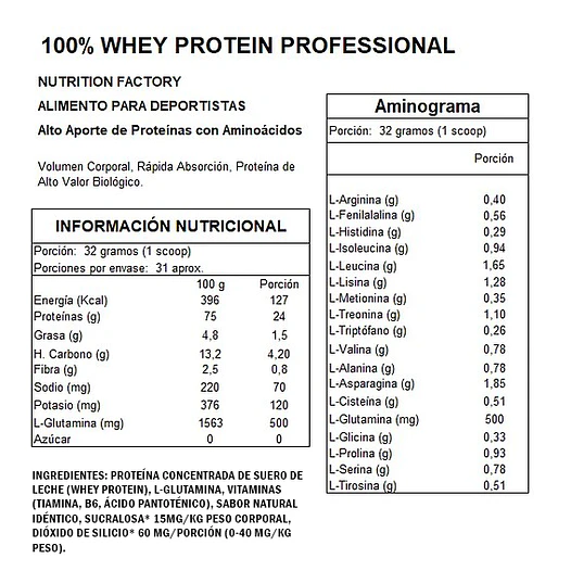 100% WHEY PROTEIN PROFESSIONAL 1KG + CREATINA MONOHIDRATO 1KG 5