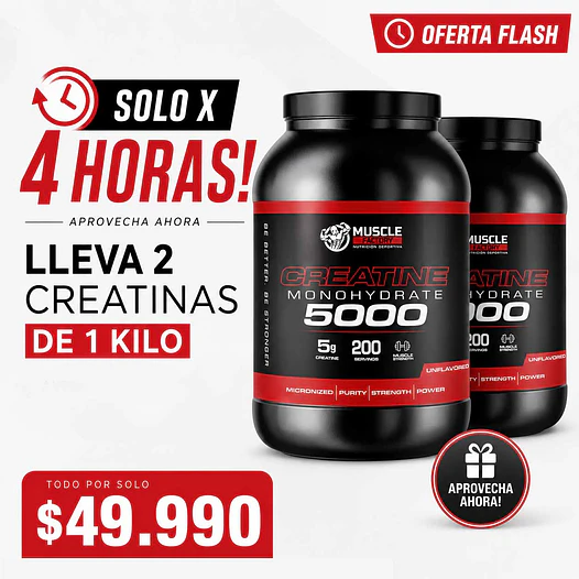 2 x CREATINA MONOHIDRATADA MICRONIZADA 1KG MUSCLEFACTORY 1