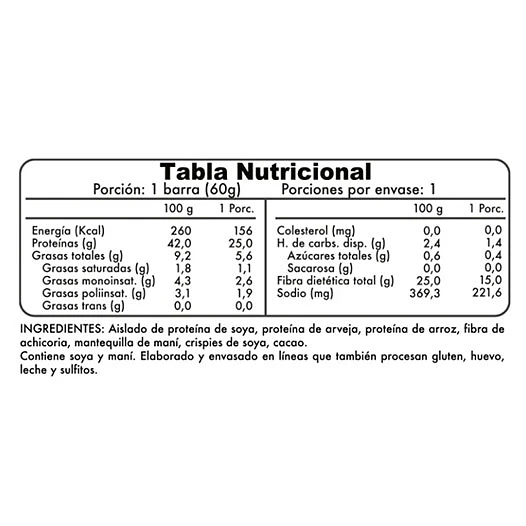 BARRITA VEGAN SHAKE 60G (UNIDAD) WINKLER NUTRITION 4