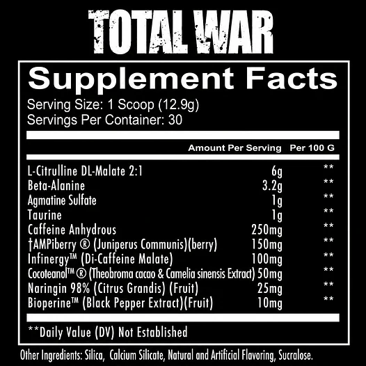 TOTAL WAR PREWORKOUT 30 SERVINGS REDCON1 3