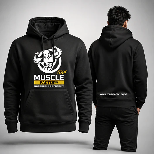 POLERON CAPUCHON  UNISEX - TEAM MUSCLEFACTORY 3