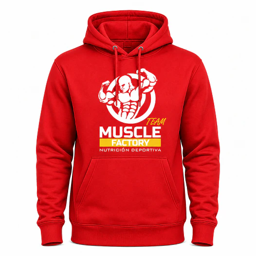 POLERON CAPUCHON  UNISEX - TEAM MUSCLEFACTORY 2