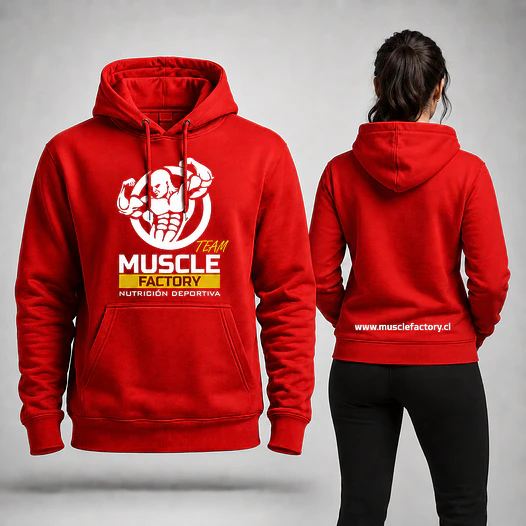 POLERON CAPUCHON  UNISEX - TEAM MUSCLEFACTORY 3