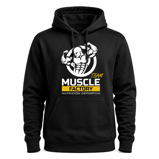 POLERON CAPUCHON  UNISEX - TEAM MUSCLEFACTORY 1