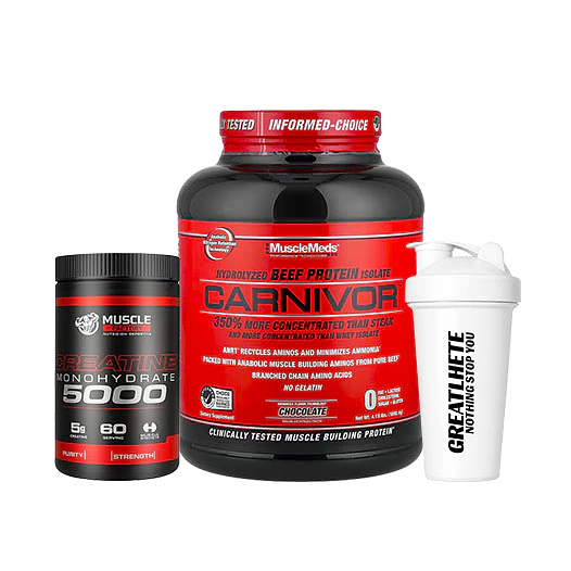 PROTEÍNA CARNIVOR + CREATINA 300GR + SHAKER DE REGALO 1