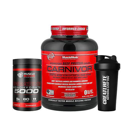 PROTEÍNA CARNIVOR + CREATINA 300GR + SHAKER DE REGALO 2