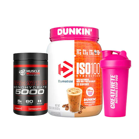 PROTEÍNA ISO 100 + CREATINA 300GR + SHAKER DE REGALO 1