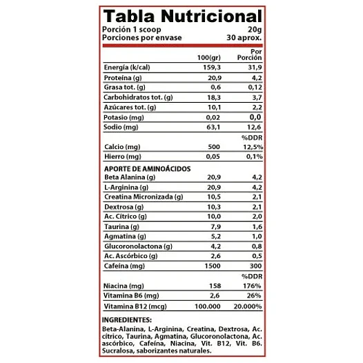 PRE ENTRENO KREATOR 600 G WINKLER NUTRITION 2
